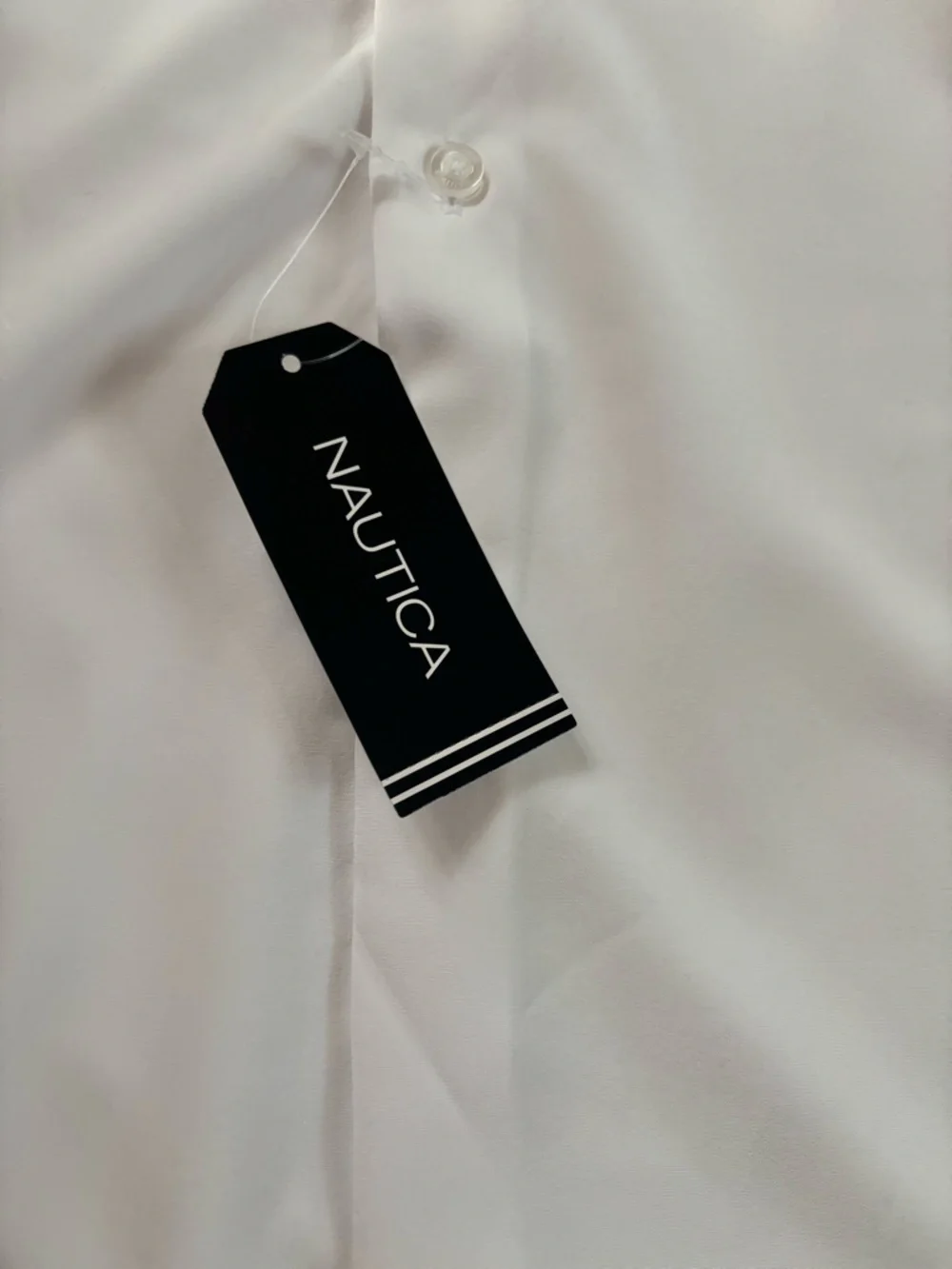 NWT Nautica Men's Slim Fit Performance Supershirt White - Size XL 17-17.5 34/35 - Picture 10 of 12